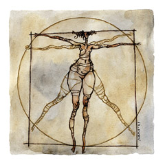 Vitruvian woman